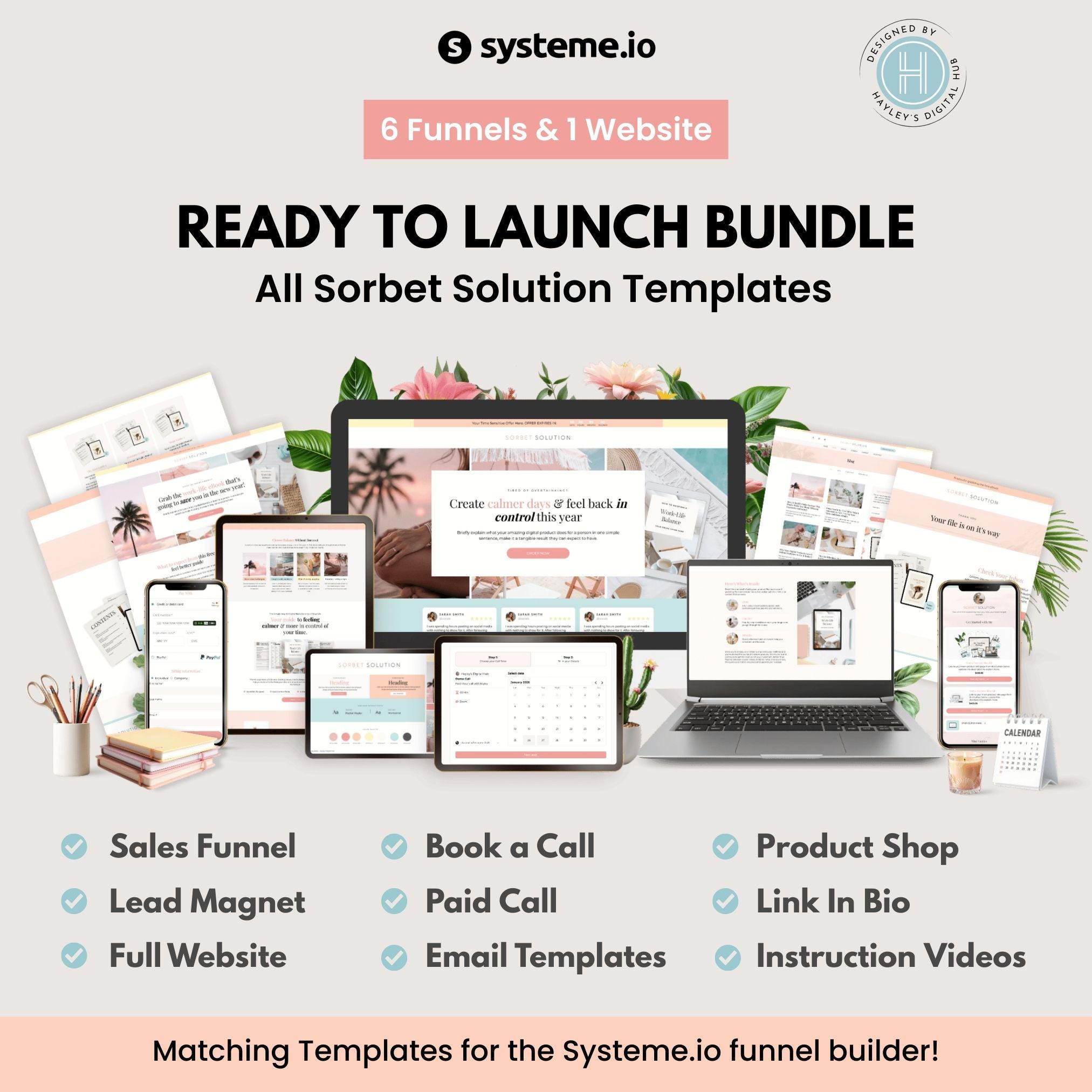 System.io Templates Systeme.io Template Bundle. 6 Sales Funnels & Website for Digital ...