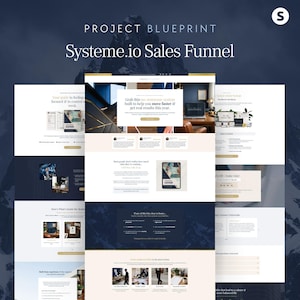 Project Blue for Men Systeme.io Sales Page Funnel Template - Sell digital products & process payments on Systeme