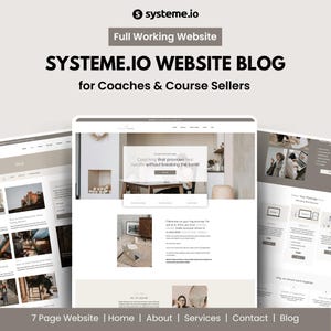 Puede incluir: Una captura de pantalla de un sitio web que muestra una publicación de blog sobre coaching que proporciona resultados reales sin romper el banco. El sitio web está diseñado para entrenadores y vendedores de cursos. El sitio web tiene un diseño de 7 páginas, que incluye las páginas de inicio, acerca de, servicios, contacto y blog.