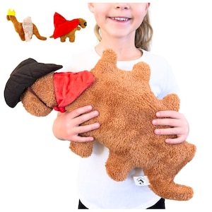 Cowboy Dino Nugget Pillow - Perfect Gift for Boy and Girl - Spark Imagination - Interactive Play and Soft for Cuddling