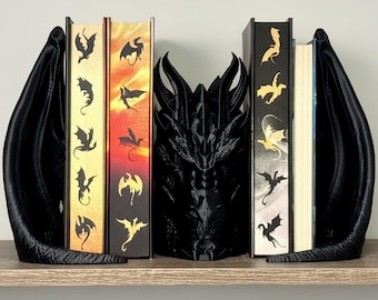 Dragon Head and Wings Bookend