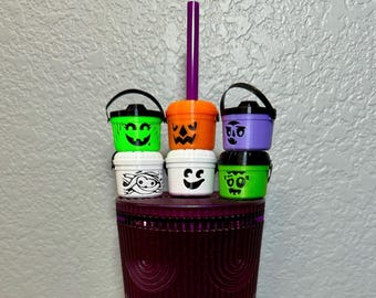 Halloween Boo Bucket Straw Toppers