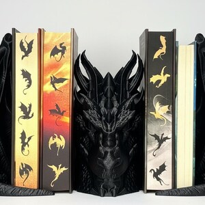 Dragon Bookend, Fantasy Bookend, Book Guardian Decor, Hand Painted Dragon Bookend, Color Changing Bookend, Dragon Shelf Decor, Book Protector Dragon, Fantasy Bookshelf Accessory, Antique Gold Dragon Decor, Dual Color Bookend, Dragon Bookend with Antique Gold Highlights, Dragon Bookend for Fantasy Lovers, Bookend That Looks Like a Dragon Guarding Books, Decorative Dragon Bookend for Bookshelves, Fantasy Decor Bookend with Custom Color Options, book lover gifts, book lover, book gift, onyx storm