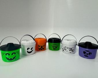 Retro Halloween Boo Bucket Straw Toppers