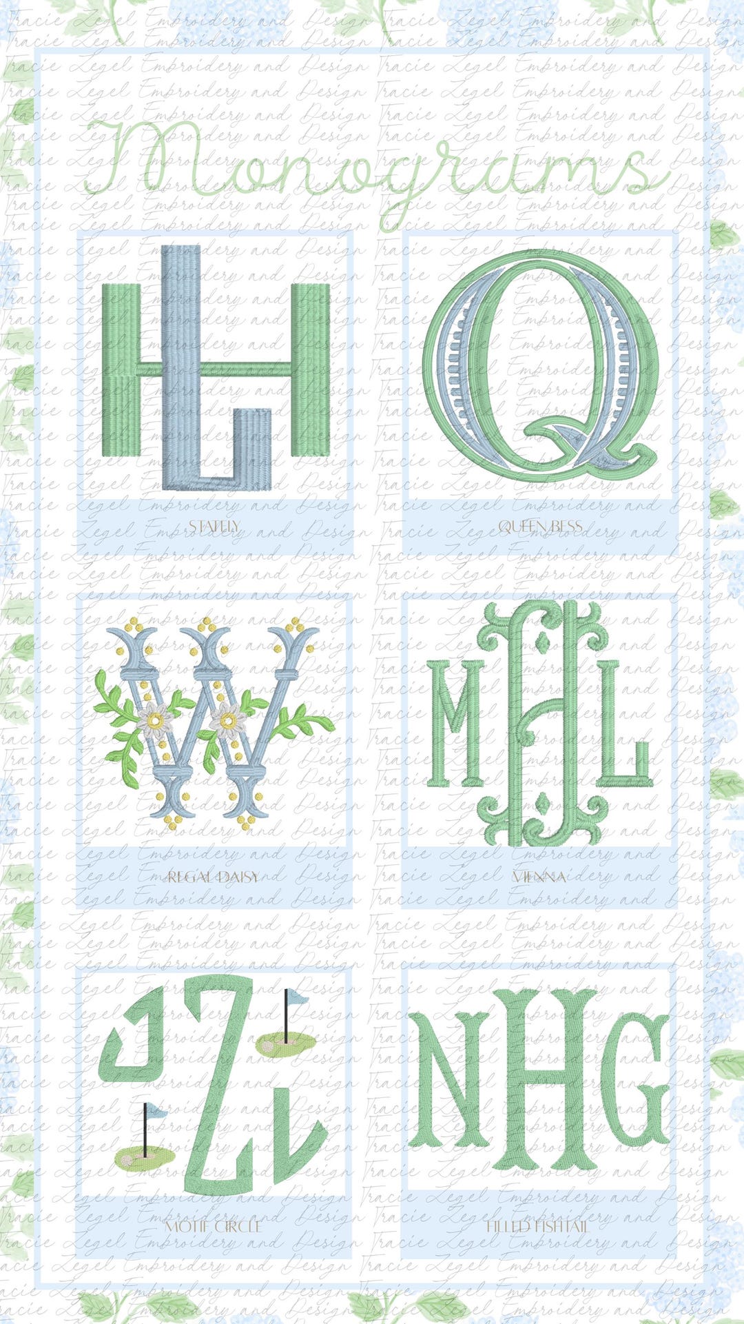 Embroidery Font Catalog Editable Template for Instagram Etsy