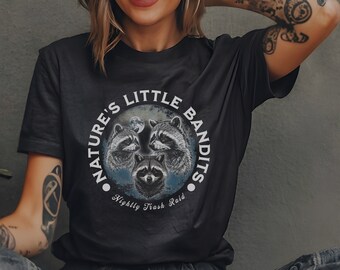 Niedliches drei Waschbären Shirt, die kleinen Banditen Waschbären der Natur, Geschenk für sie
