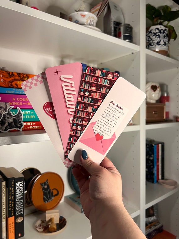 Romance Reader Pink Bookmark Collection Handmade Bookmarks Laminated Bookmark Individual or Set Bookish Gifts Bookmarks