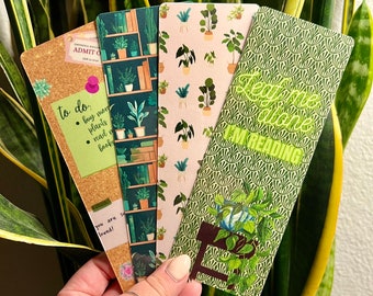 Handmade Plant Lady Laminated Bookmark Collection