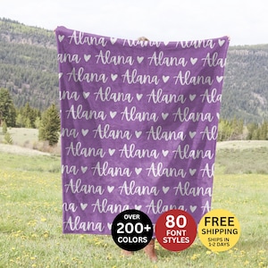 Custom Name Blanket, Personalized Name Blanket Christmas Gift, Custom Blanket and Gifts, Customized Name Baby Blankets, Sofa Throw Blankets