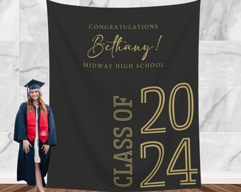 Class of 2024 Graduation Backdrop, Custom Graduation Banner, High School Graduation, College Graduation, Graduation Party Decorations 2024