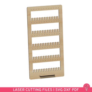 Ohrringhalter Stand SVG-Dateien für das Laserschneiden | DXF PDF | Ohrring Organizer Home Decor