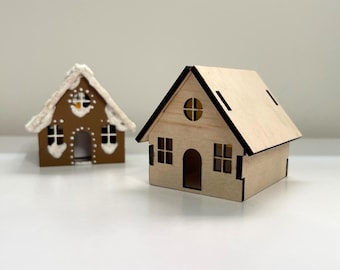 Mini Gingerbread House SVG Files for Laser Cutting