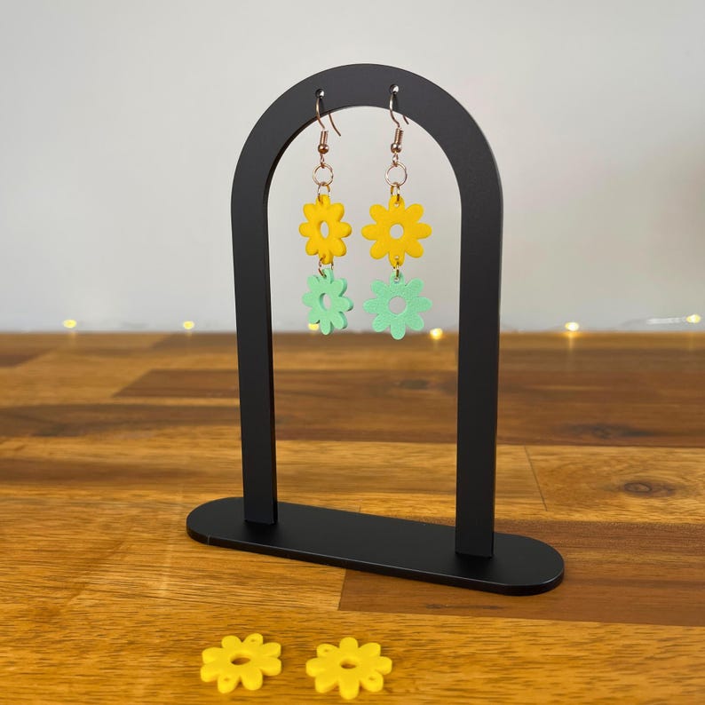 Flower Earring STL Files for 3D Printing | Digital Earring diy Print STL File | 3D Printing File
