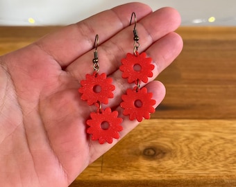 Flower Earring STL Files for 3D Printing
