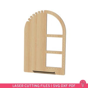 Jewelry Holder Stand SVG Files for Laser Cutting | DXF PDF | Earring organizer Home Decor