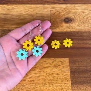 Flower Earring STL Files for 3D Printing | Digital Earring diy Print STL File | 3D Printing File