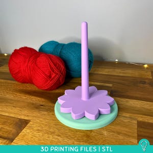 Yarn Spinner STL Files for 3D Printing | Spinning Rotating Yarn hanger | Perfect for crochet & knitting