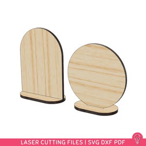 Arquivos SVG de Placas de Mesa para Corte a Laser | PDF DXF | Modelo de Acrílico em Madeira - Número de Mesa de Casamento
