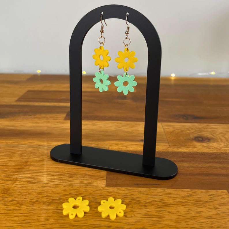 Flower Earring STL Files for 3D Printing | Digital Earring diy Print STL File | 3D Printing File