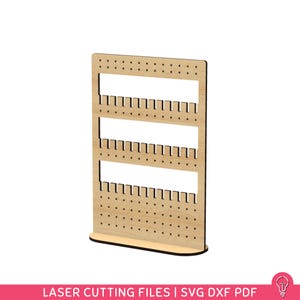 Mittelgroße Ohrring Halter Stand SVG-Dateien für das Laserschneiden | DXF PDF | Schmuck Organizer Wohnkultur