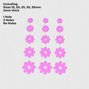 Flower Earring STL Files for 3D Printing | Digital Earring diy Print STL File | 3D Printing File