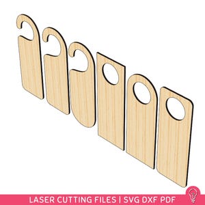 Door Hanger Bundle SVG Files for Laser Cutting | DXF PDF | Craft Supply Sublimation Blank