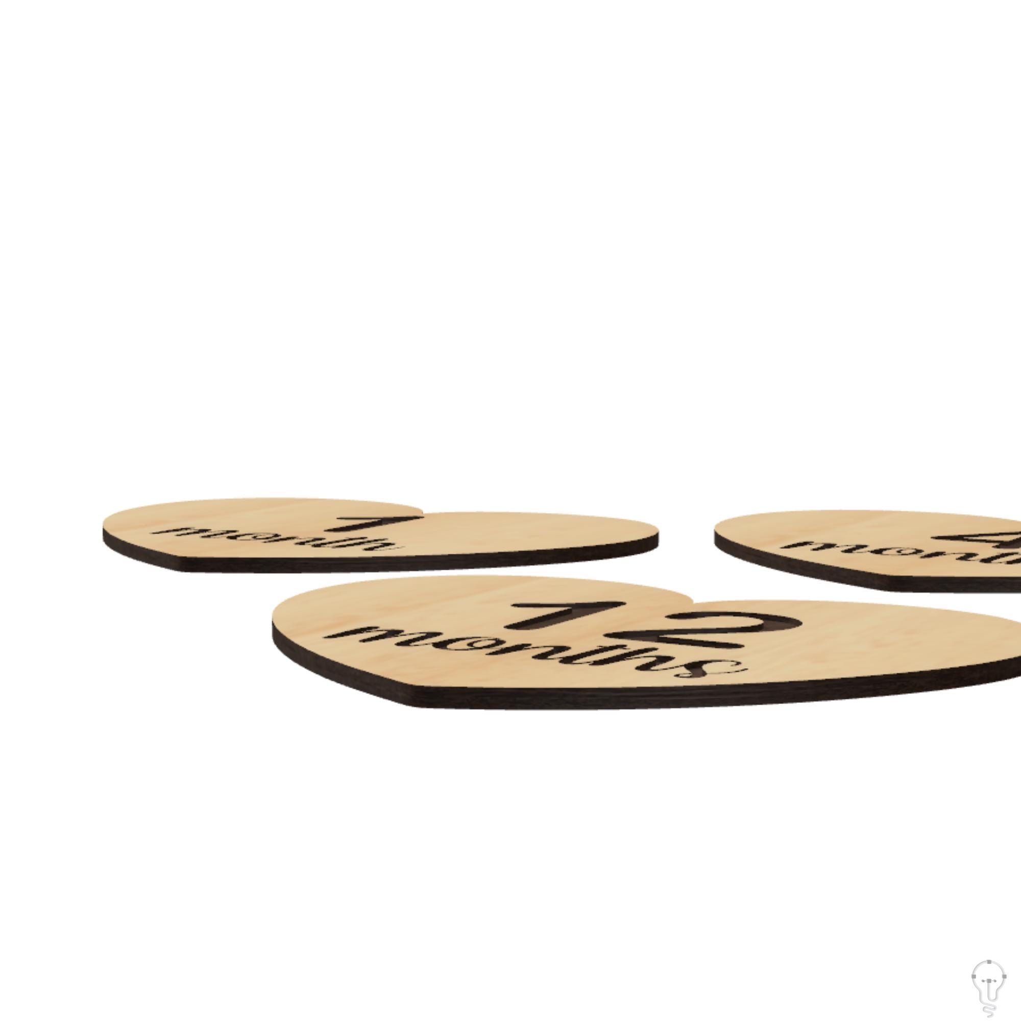 Baby Monthly Milestone Cards SVG Files for Laser Cutting - Etsy
