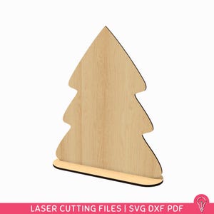 Arquivo de placa de árvore cortada a laser | Decoração de placa de preço SVG - Modelo de acrílico em PDF DXF - Número de mesa de casamento