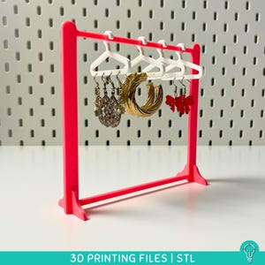STL Jewelry Rack STL Files for 3D Printing | Earring Holder - 3D Print Your Own Jewelry Stand - Coat Hanger Shoe Shelf Template