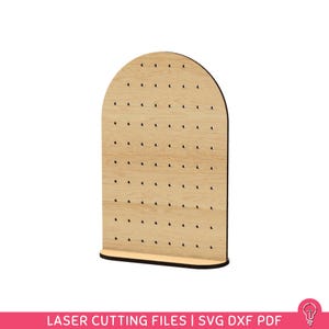 Kleine Ohrring Halter Stand SVG-Dateien für das Laserschneiden | DXF PDF | Schmuck Organizer Wohnkultur