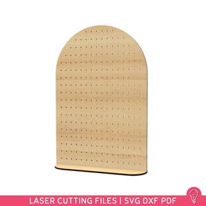 Large Earring Holder Stand SVG Files for Laser Cutting | DXF PDF | Jewelry Organizer Home Decor