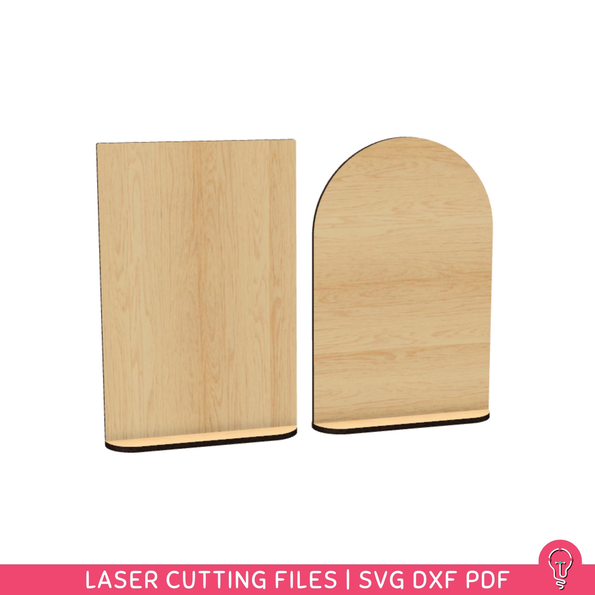 Table Number SVG Files for Laser Cutting | DxF PDF | 15x10cm or 6x4in Wedding Table Number Sign - Acrylic Wood Template - QR code sign