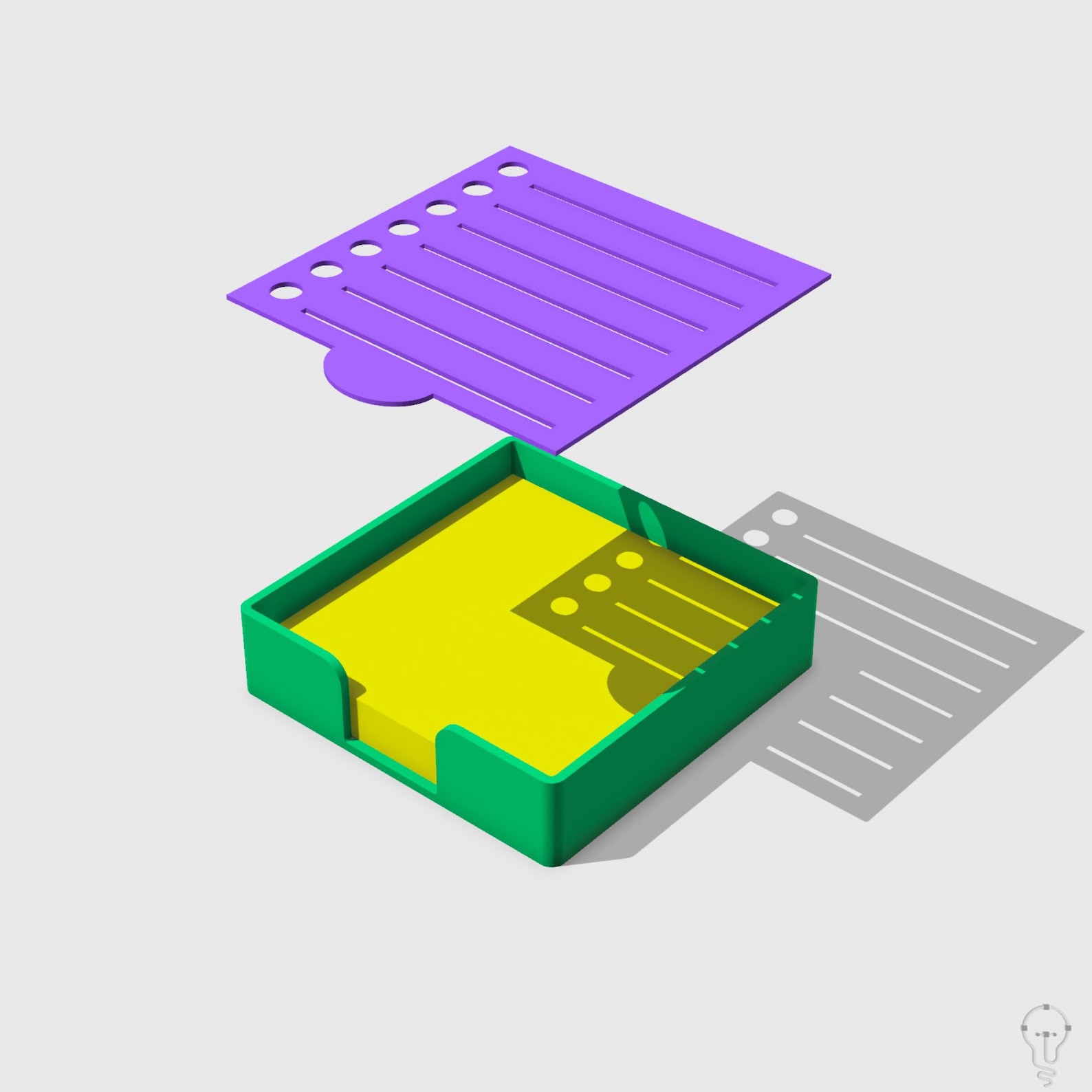 Posttto File Post-it Case and to Do List Stencil Set Template STL Files for 3D ...