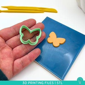 Butterfly Clay Cutter STL Files for 3D Printing | 10 Sizes | Stencil Cutter for Polymer clay, Air dry clay, cookies, ceramics & other crafts