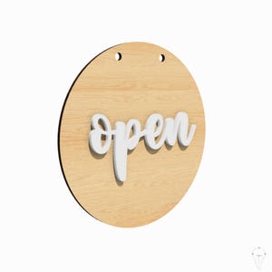 Wall Hanging Open Closed Sign SVG Files for Laser Cutting | DXF PDF ...