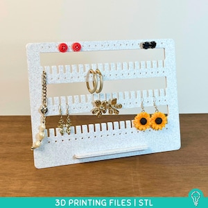 Earring Display STL Files for 3D Printing | DIY Stud Earring Jewelry Organizer Home Decor
