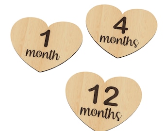 Baby Monthly Milestone Cards SVG Files for Laser Cutting