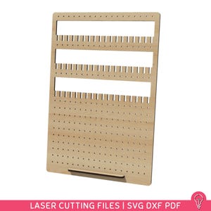 Tall Earring Stand SVG Files for Laser Cutting | DXF PDF | Earring Organizer Holder Home Decor