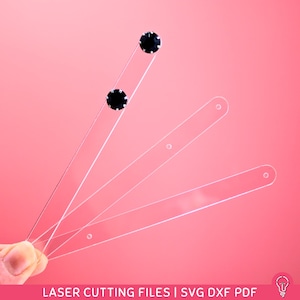 Earring Try On Stick SVG-bestanden voor lasersnijden