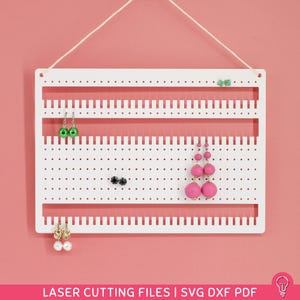 Earring Wall Hanger SVG Files for Laser Cutting