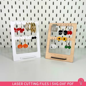 Archivos SVG de porta pendientes para corte láser / DXF PDF / Decoración del hogar DIY