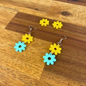 Flower Earring STL Files for 3D Printing | Digital Earring diy Print STL File | 3D Printing File