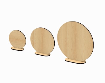 Table Sign SVG Files for Laser Cutting | DXF PDF | Round Price Tag Sign Decor - Acrylic Wood Template - Wedding table number