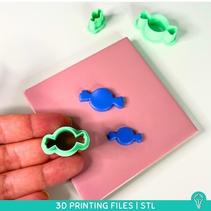 File STL per Candy Clay Cutter per stampa 3D / 10 dimensioni / Taglierina per stencil per argilla polimerica, argilla essiccata all&#39;aria, biscotti, ceramica e altri lavori artigianali
