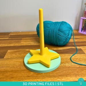 Yarn Spinner STL Files for 3D Printing | Spinning Rotating Yarn hanger | Perfect for crochet & knitting