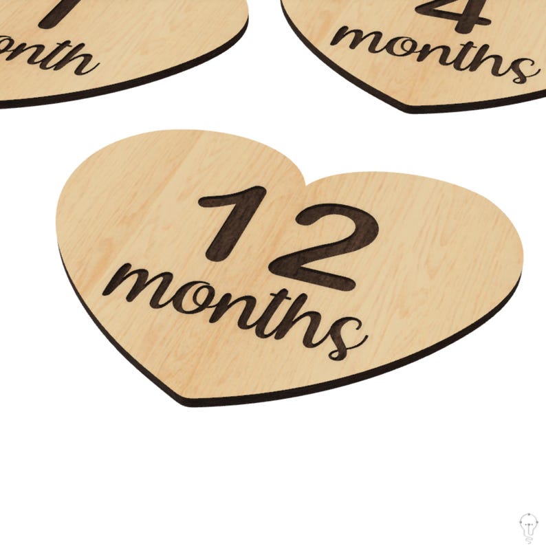 Baby Monthly Milestone Cards SVG Files for Laser Cutting - Etsy