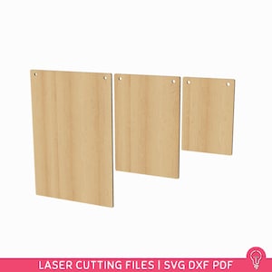 Pacote de Placas Penduradas SVG para Corte a Laser | DXF PDF | Decoração de Placa de Preço - Modelo de Madeira Acrílica - Número da Mesa de Casamento