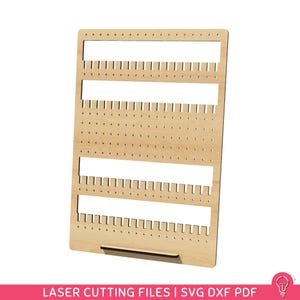 Groß Ohrring Halter Stand SVG-Dateien für die Lasergravur | DXF PDF | Ohrring Organizer Home Decor