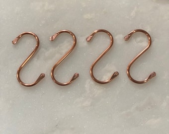 Copper S Hooks 2” Set Of 4