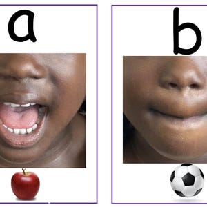 Cartes alphabet phonème bouche | Aide à l'apprentissage de la phonétique pour les enfants